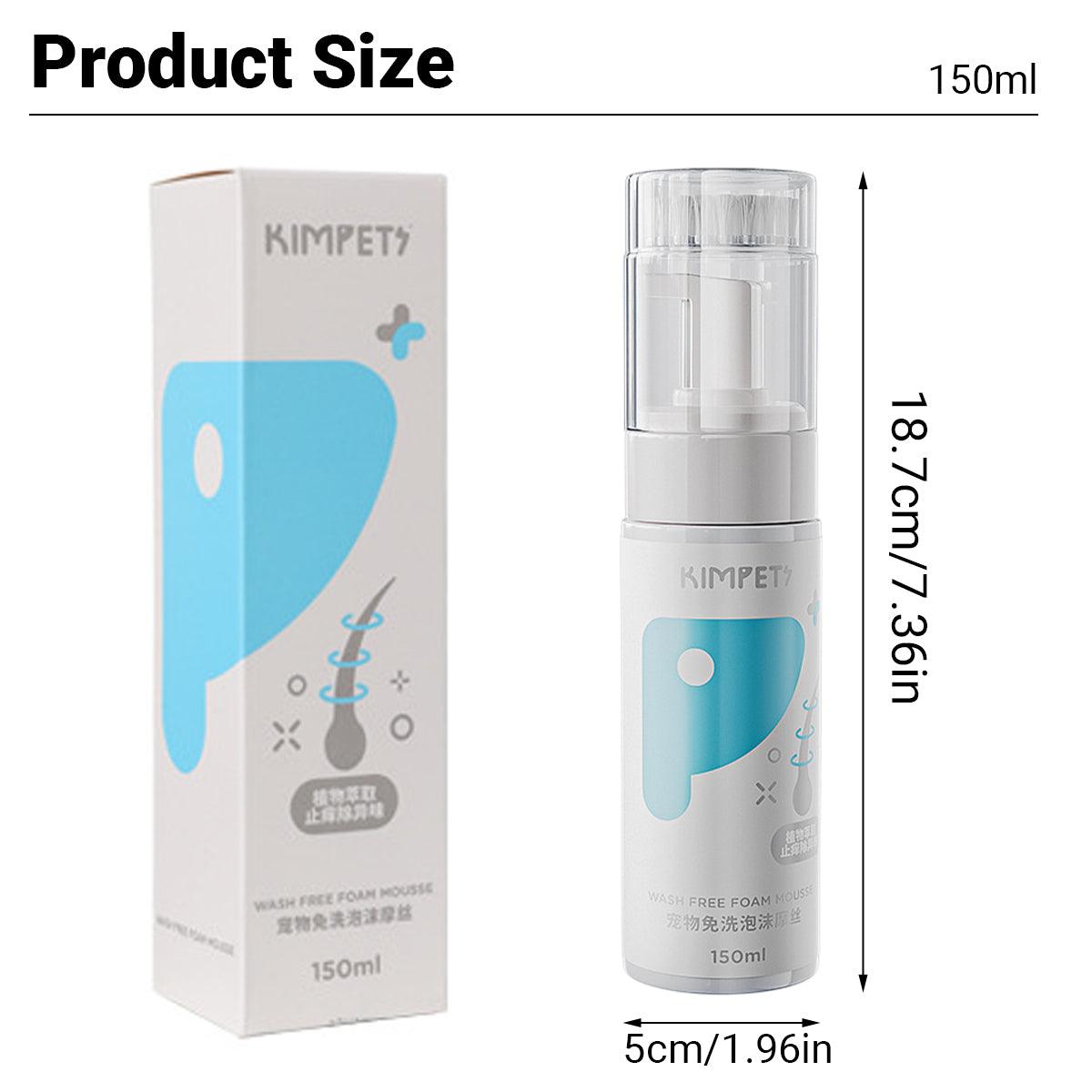 Pet Grooming Supplies: 150ml Pet Dry Cleaning Foam Free Clear Body Wash Mousse for Dogs and Cats