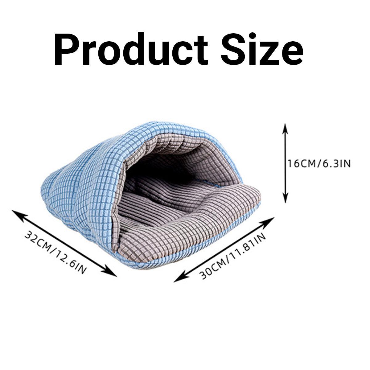 Small Animal Habitats & Cages: Pet Kennel Sleeping Bag Semi Enclosed Bed for Small Animals Cats and Puppies - Blue