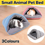 Small Animal Habitats & Cages: Pet Kennel Sleeping Bag Semi Enclosed Bed for Small Animals Cats and Puppies - Grey