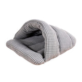 Small Animal Habitats & Cages: Pet Kennel Sleeping Bag Semi Enclosed Bed for Small Animals Cats and Puppies - Grey