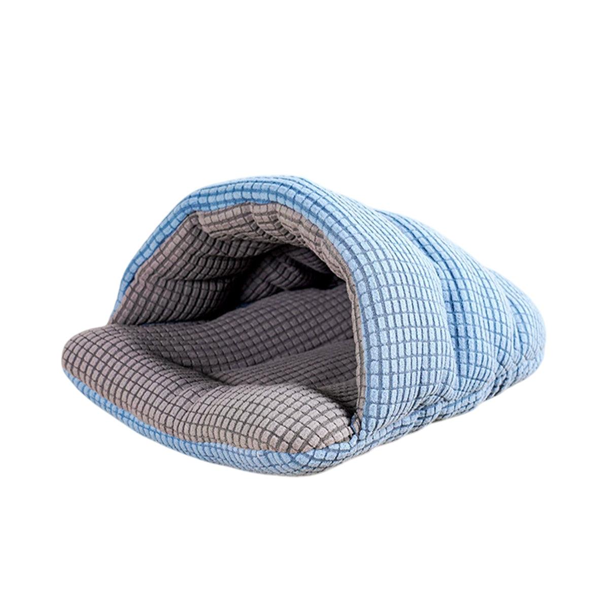 Small Animal Habitats & Cages: Pet Kennel Sleeping Bag Semi Enclosed Bed for Small Animals Cats and Puppies - Grey
