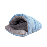 Small Animal Habitats & Cages: Pet Kennel Sleeping Bag Semi Enclosed Bed for Small Animals Cats and Puppies - Grey