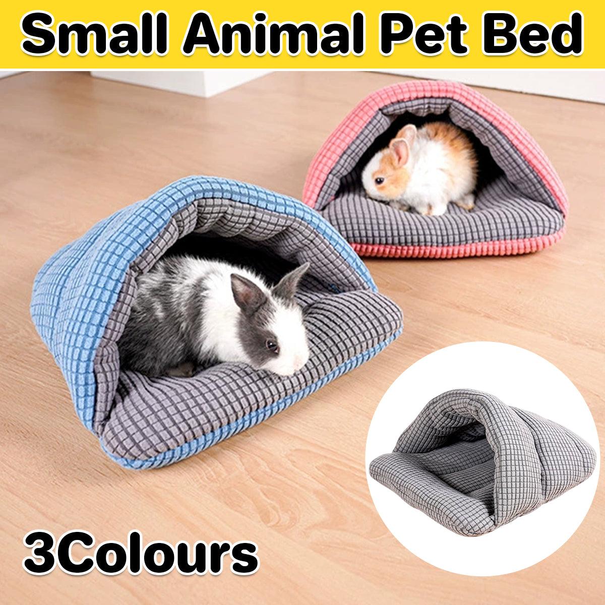Small Animal Habitats & Cages: Pet Kennel Sleeping Bag Semi Enclosed Bed for Small Animals Cats and Puppies - Pink