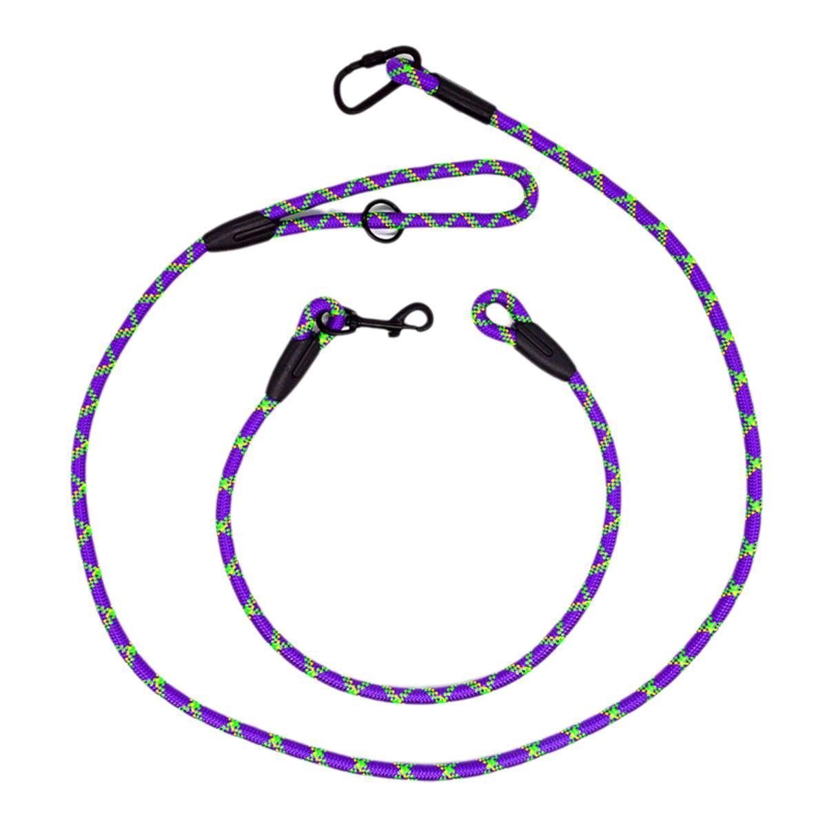 Dog Collars, Leads & Harnesses: Adjustable Diagonal Dog Walking Leash Hands Free Crossbody Pet Lead Dogs - Pink