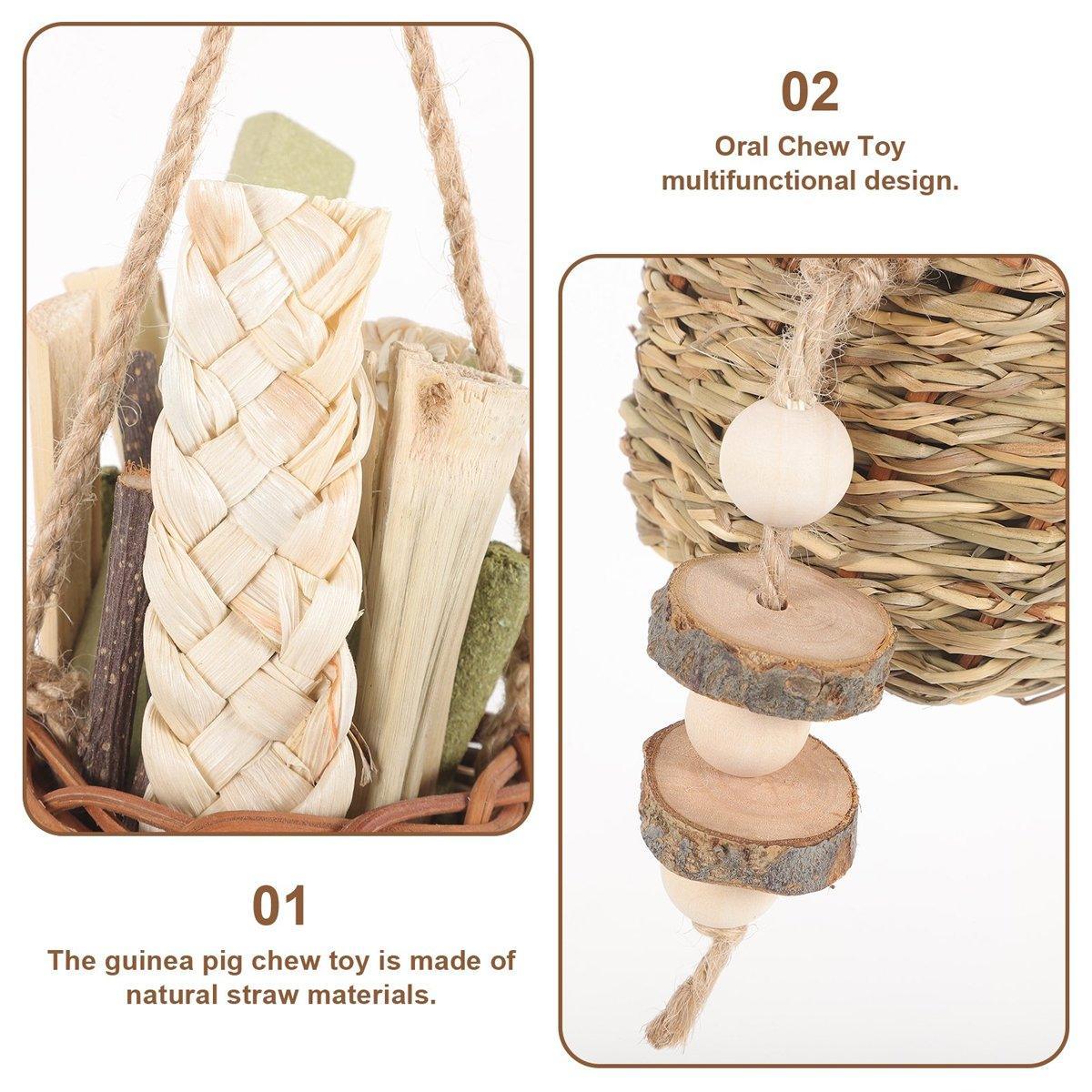 Small Animal Habitats & Cages: Pet Teething Stick Set Chew Toys for Hamster Dental Care Small Animal Supplies
