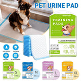 Pet Cleaning Supplies: Large Puppy Dog Training Pads Pet Toilet Thickened Pee Pads Mat Indoor Absorbent - M ( 60*45cm) - 50PCS