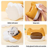 Small Animal Habitats & Cages: Hamster Porcelain Nest Escape House Tiger Head Bowl Claw Water Bottle Set