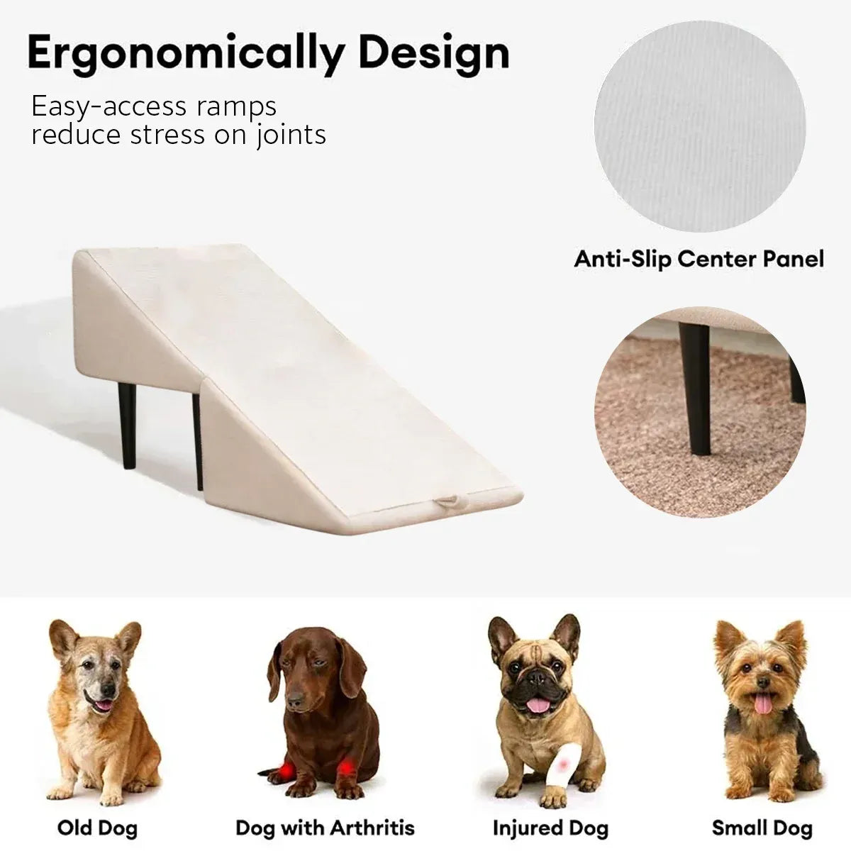 Foldable Pet Ramp Stairs Non Slip for Cats Dogs Home Furniture Safe Comfortable