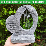 Garden Ornaments: Wind Chime Pet Memorial Headstone Outdoor Garden Decoration for Remembrance