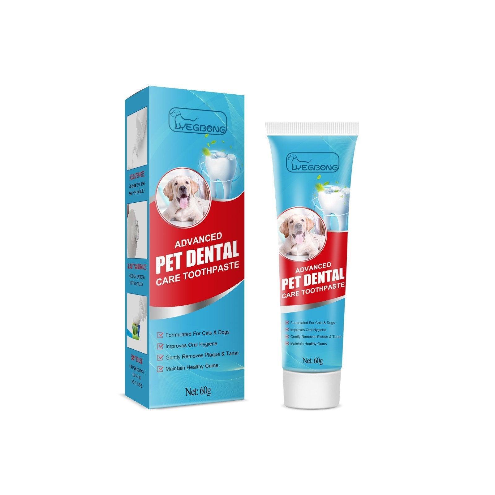 Pet Grooming Supplies: Pet Toothpaste Dog Cat Fresh Breath Tartar Removal Oral Care Edible Cleaning