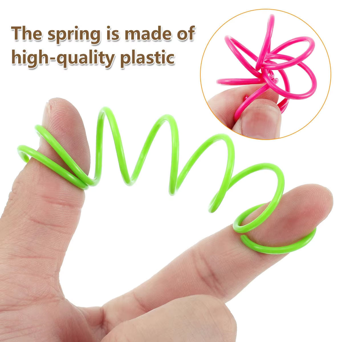 Cat Toys: 4PCS Cat Spring Toys Colourful Plastic Jumping Toy for Kitten Interactive Play