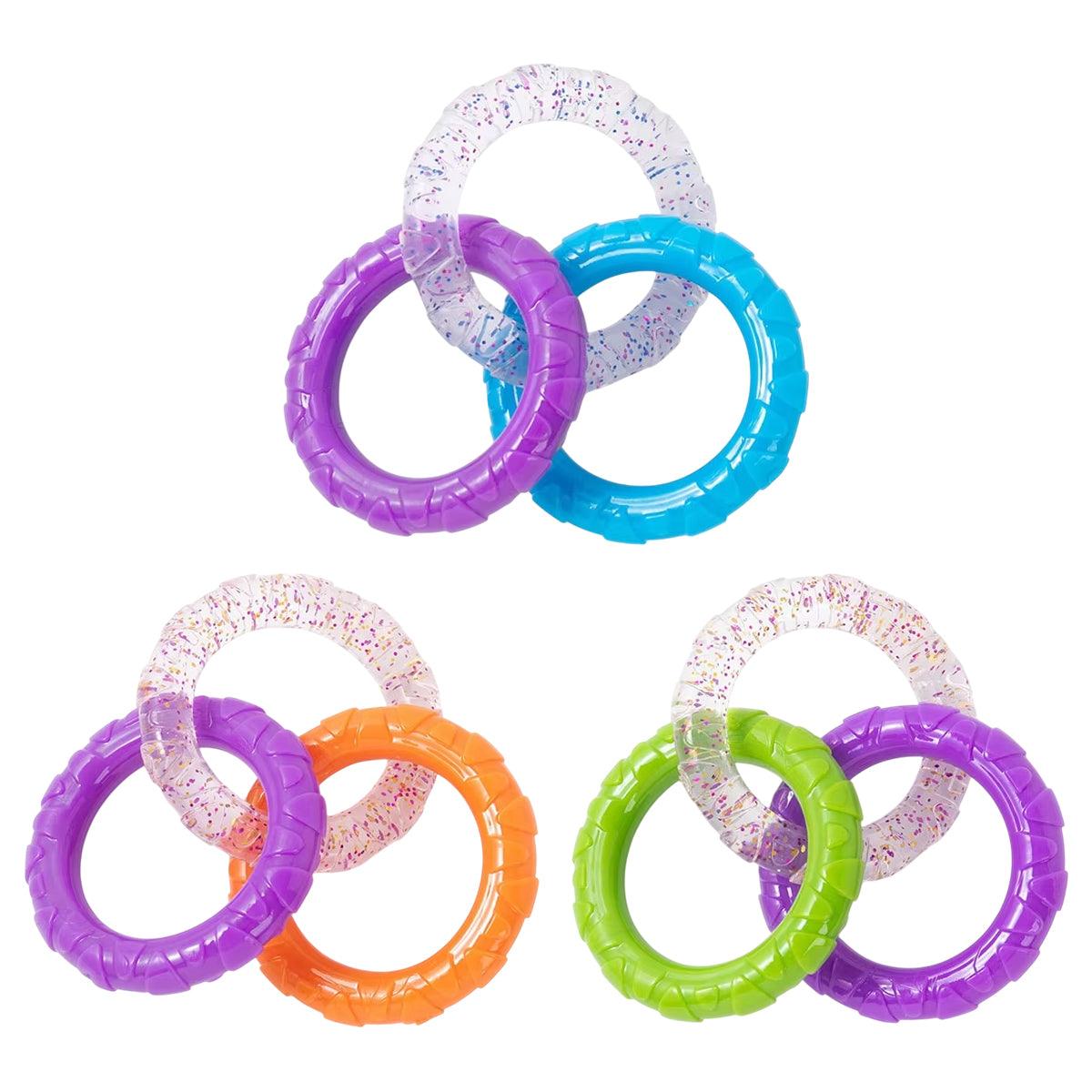 Dog Apparel: Interactive Dog Toys TRP Rubber Ring Teething Pet Rally Ring Chew Play Fetch - Blue-Purple