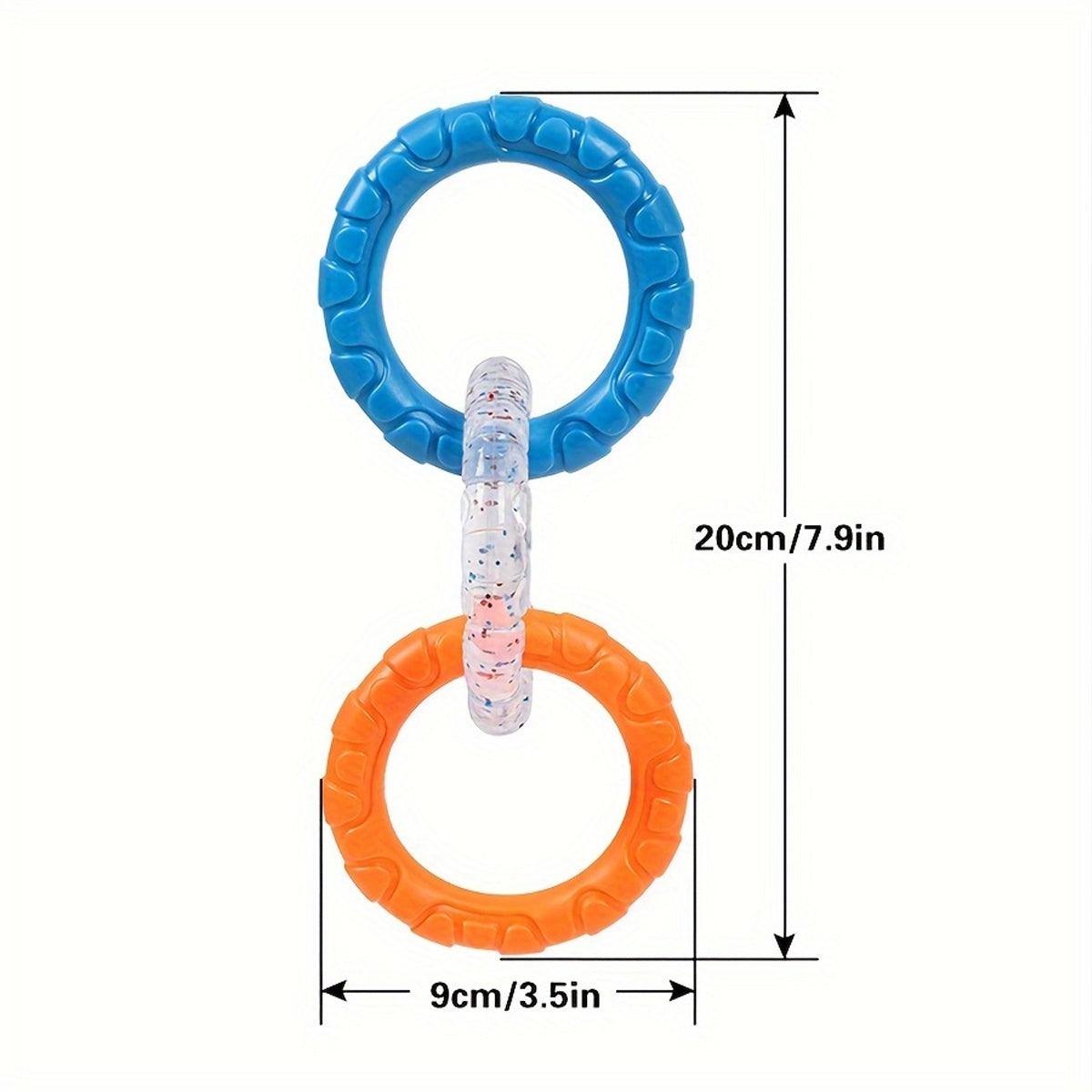 Dog Apparel: Interactive Dog Toys TRP Rubber Ring Teething Pet Rally Ring Chew Play Fetch - Blue-Purple