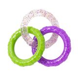Dog Apparel: Interactive Dog Toys TRP Rubber Ring Teething Pet Rally Ring Chew Play Fetch - Blue-Purple