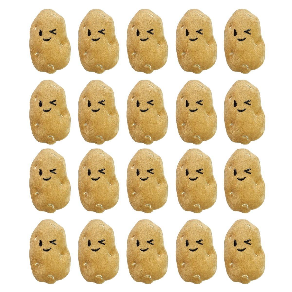 Cat Scratchers: 20PCS Handmade Cute Squeaky Little Potato Doll Pet Plush Doll For Dog Cat