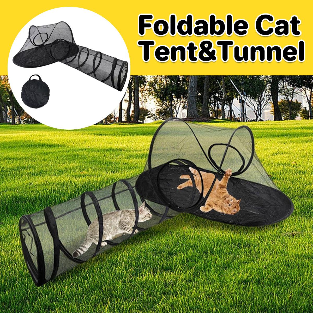 Cat Scratchers: Outdoor Pet Tent Nest Foldable Cat Tunnel Playhouse Portable Shelter for Cats