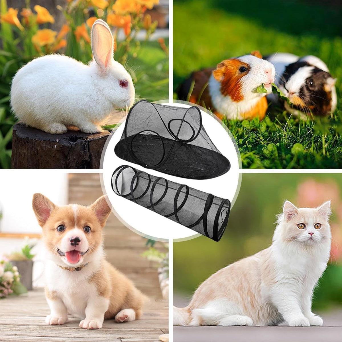 Cat Scratchers: Outdoor Pet Tent Nest Foldable Cat Tunnel Playhouse Portable Shelter for Cats