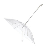 Dog Apparel: Pet Dog Transparent Umbrella 30 inch Diameter With Dog Leash For Rain Walking Outdoor