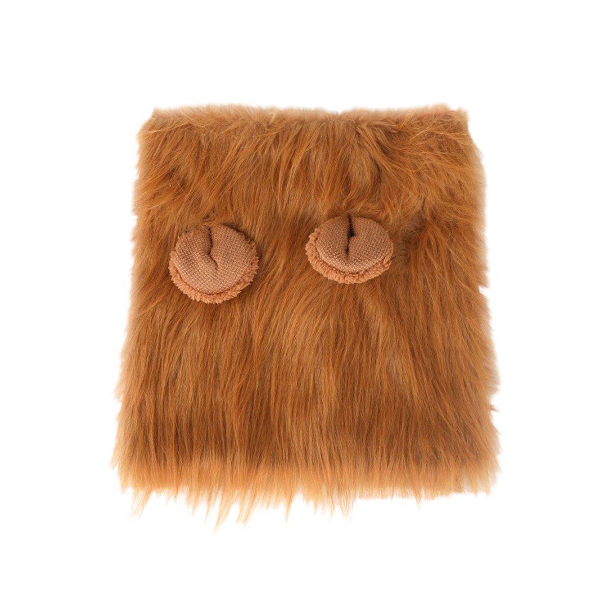Dog Apparel: Lion Costume Mane Wig Large Dog Fancy Dress Up Party for Pet Halloween Clothes - Light Brown-L