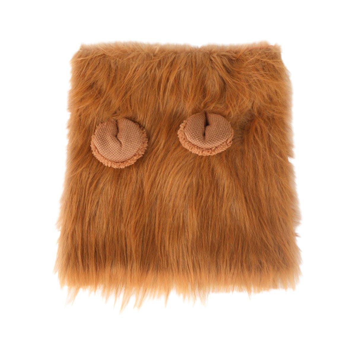 Dog Apparel: Lion Costume Mane Wig Large Dog Fancy Dress Up Party for Pet Halloween Clothes - Light Brown-L