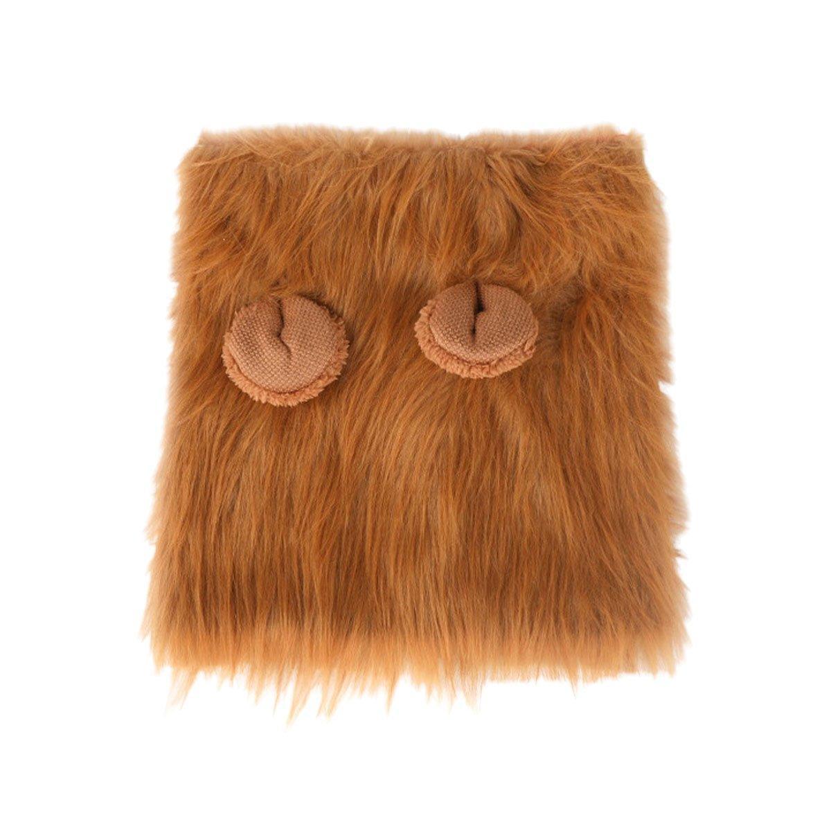 Dog Apparel: Lion Costume Mane Wig Large Dog Fancy Dress Up Party for Pet Halloween Clothes - Light Brown-S