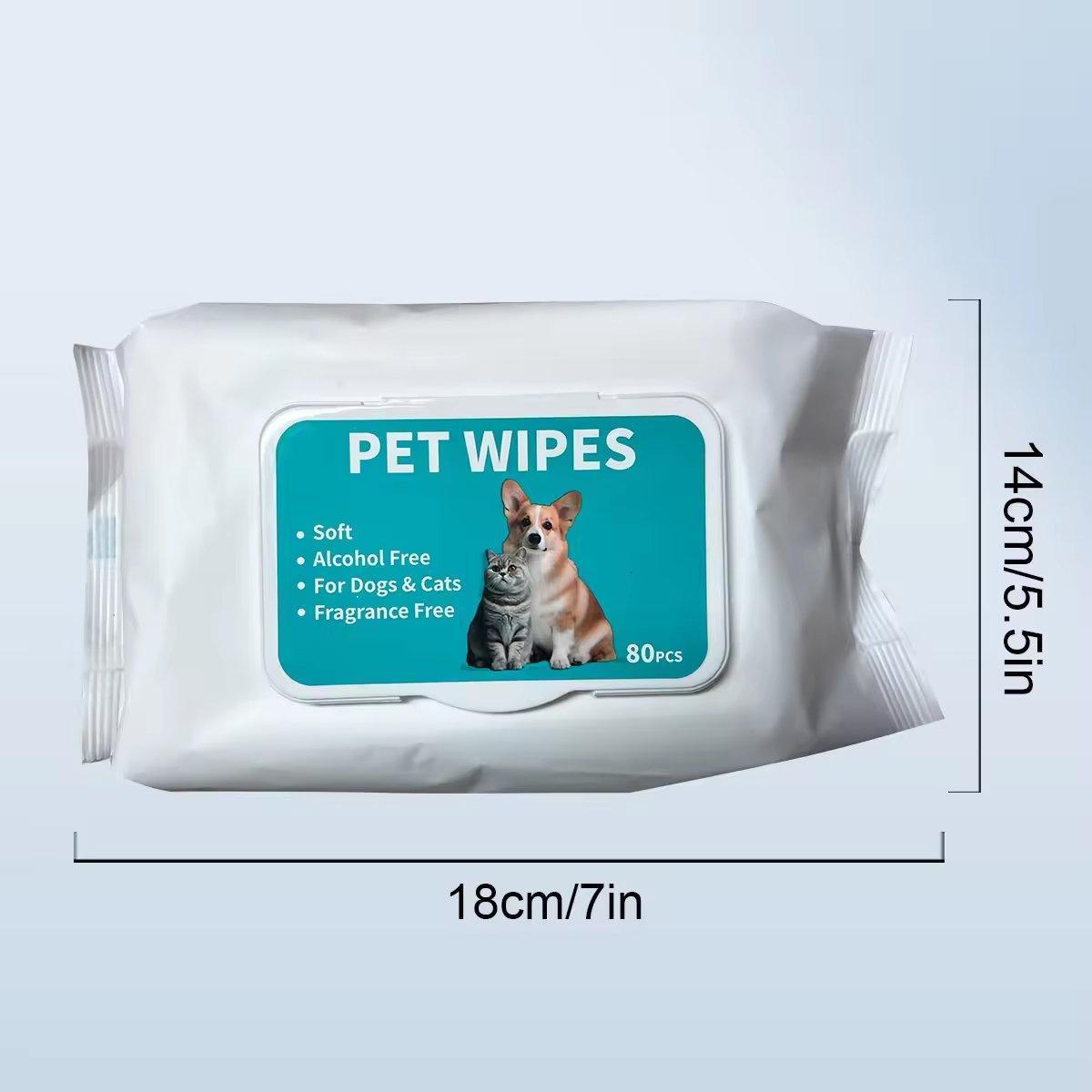 Pet Grooming Supplies: Pet Ear Cleaning Wipes Dogs Cats Gentle Ear Care Wipes Healthy Ears