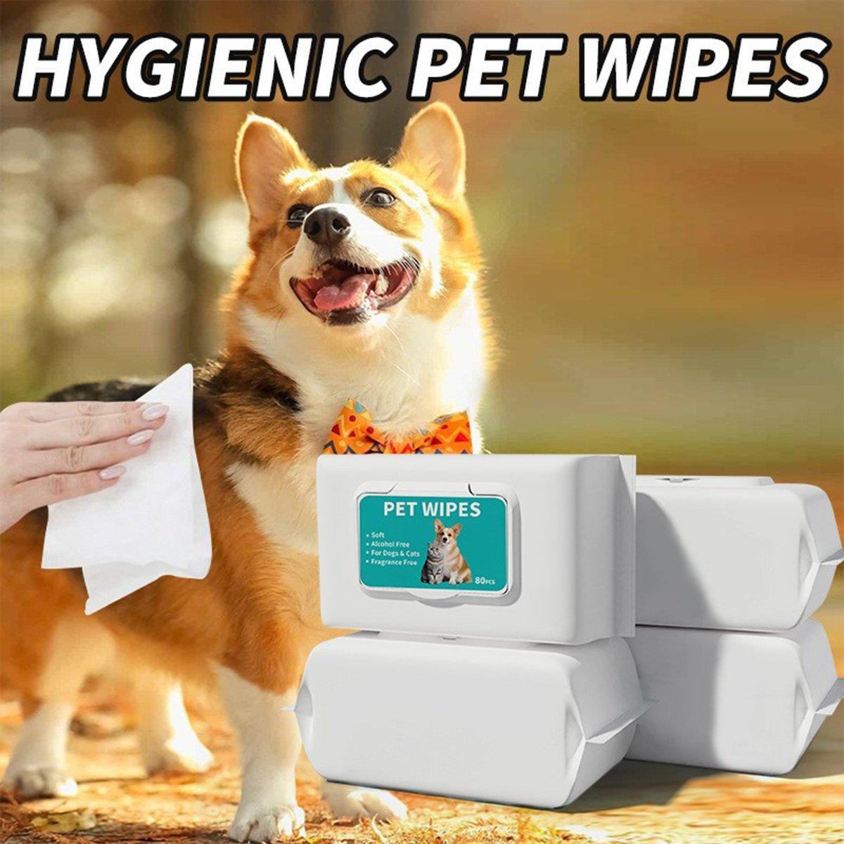 Pet Grooming Supplies: Pet Ear Cleaning Wipes Dogs Cats Gentle Ear Care Wipes Healthy Ears