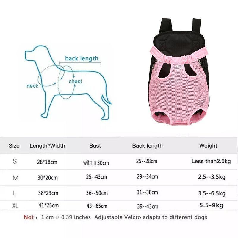 Dog Carriers & Crates: M Size Pet Carrier Dog Cat Puppy Front Back Backpack Shoulder Carry Sling Pouch Bag - Pink