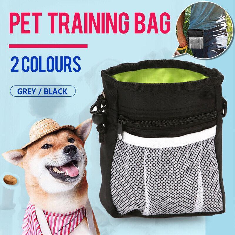 Dog Training Aids: Dog Training Treat Pouch Pet Snack Bag Large Capacity Puppy Waist Bags Agility - Grey