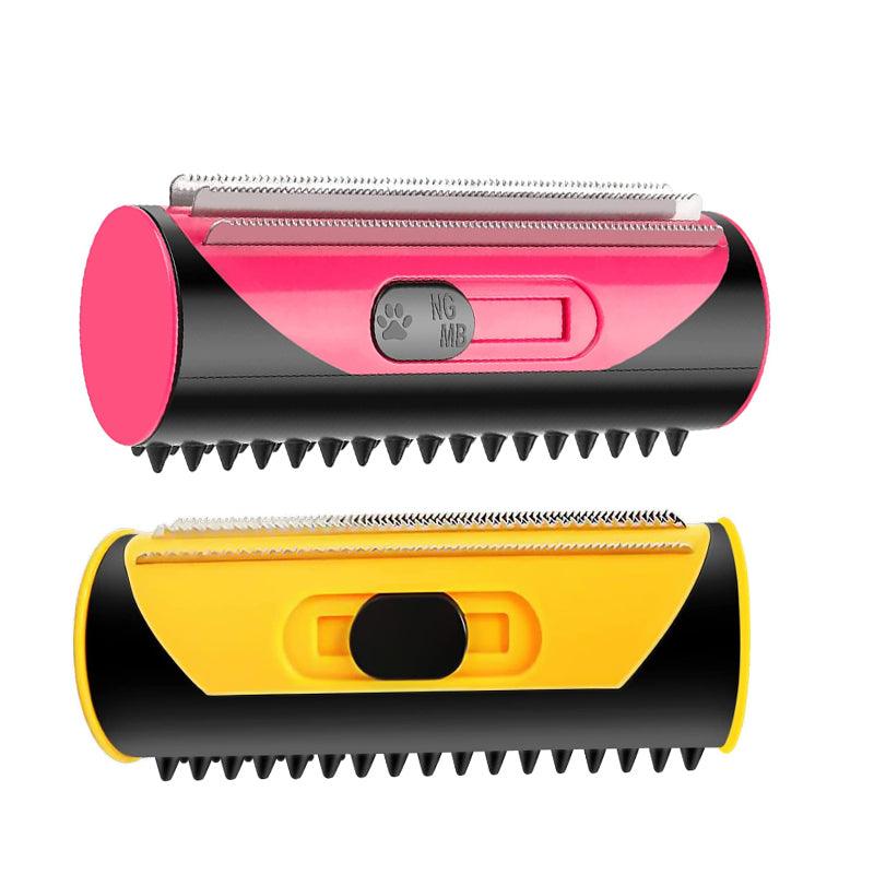 Pet Grooming Supplies: Pet Dog Cat Hair Fur Deshedding Shedding Trimmer Tool Grooming Roll Comb Brush - Yellow
