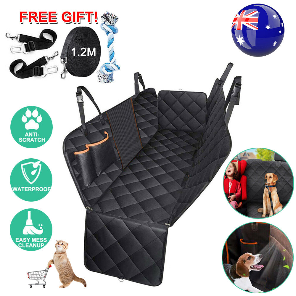 Dog Carriers & Crates: Waterproof Pet Car Mat Hammock Nonslip Back Protector for Dogs and Cats