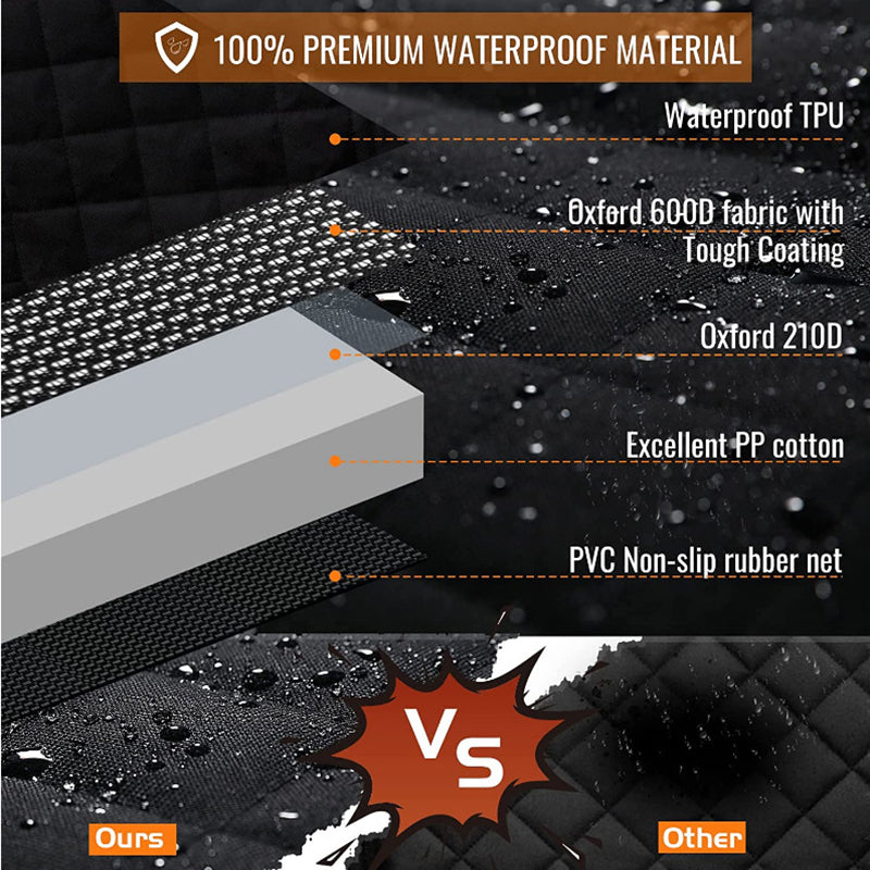 Dog Carriers & Crates: Waterproof Pet Car Mat Hammock Nonslip Back Protector for Dogs and Cats