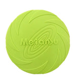 Dog Apparel: Frisbee Toy for Dogs Outdoor Fetch Training Soft Rubber Pet Flying Disc 18cm - Green