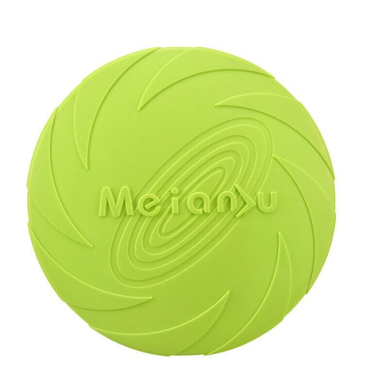 Dog Apparel: Frisbee Toy for Dogs Outdoor Fetch Training Soft Rubber Pet Flying Disc 18cm - Orange