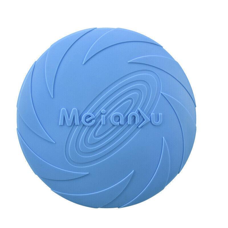 Dog Apparel: Frisbee Toy for Dogs Outdoor Fetch Training Soft Rubber Pet Flying Disc 18cm - Red