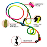Adjustable Diagonal Dog Walking Leash Hands Free Crossbody Pet Lead Dogs - Colourful
