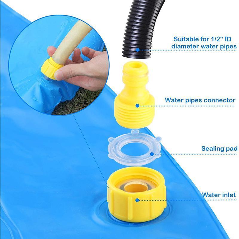 Dog Apparel: 100cm Dog Splash Pad Inflatable Pet Sprinkler Mat PVC Water Play Toy for Outdoors