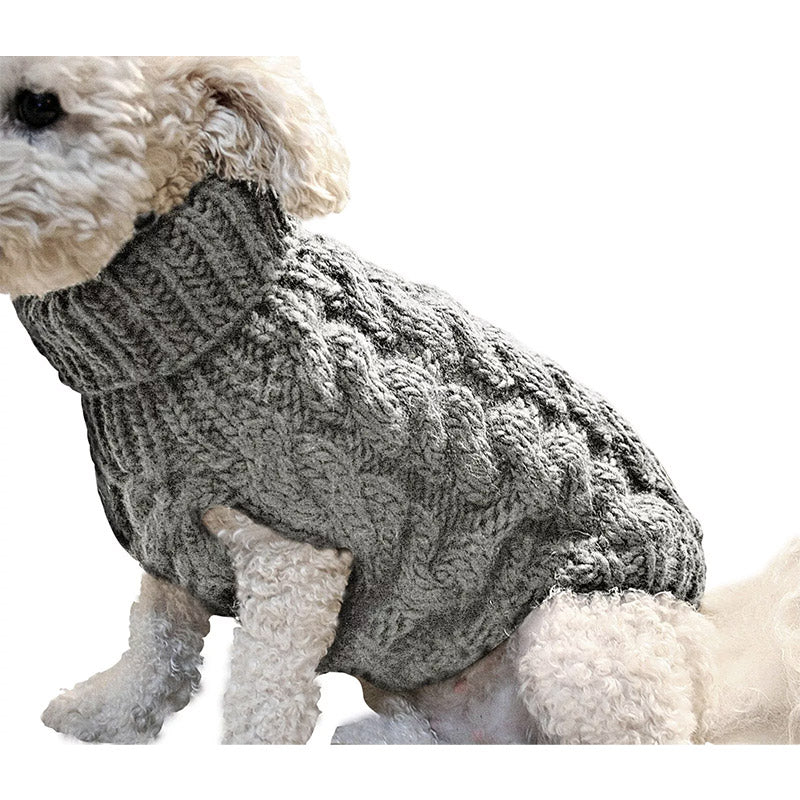 Dog Apparel: Puppy Dog Jumper Winter Warm Knitted Sweater Pet Clothes Small Dogs Coat Thermal S Size - Beige