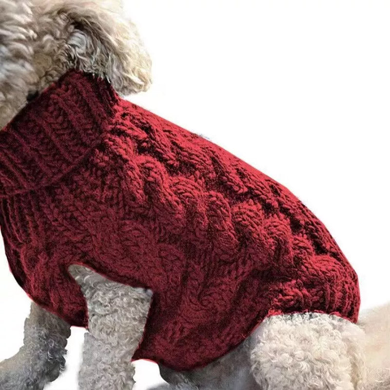 Dog Apparel: Puppy Dog Jumper Winter Warm Knitted Sweater Pet Clothes Small Dogs Coat Thermal S Size - Black
