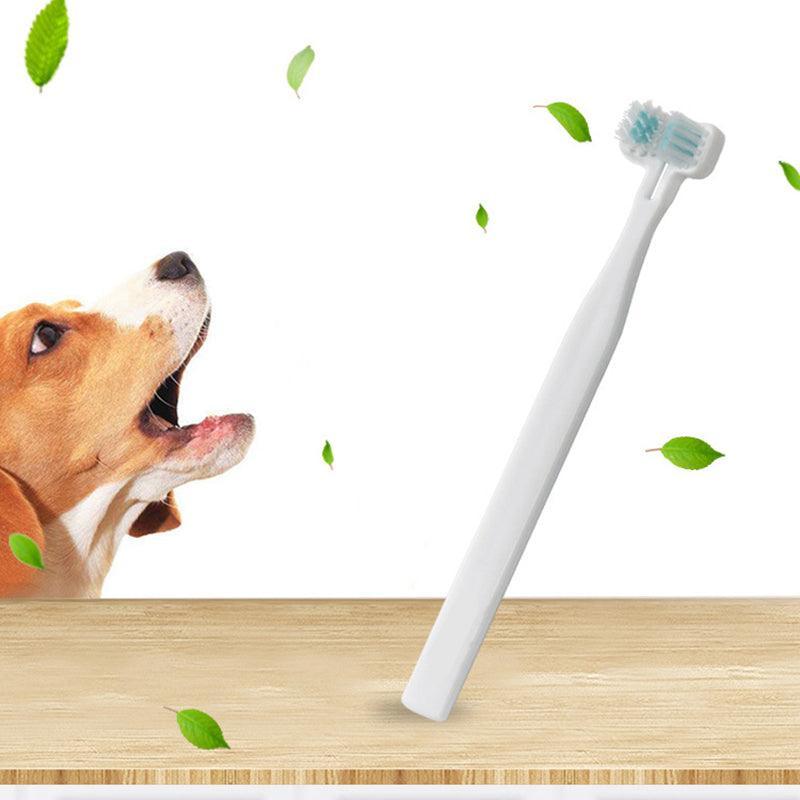 Pet Grooming Supplies: Double Head Toothbrush Dog Pet Cat Brush Dental Health Gum Care Cleaning Teeth