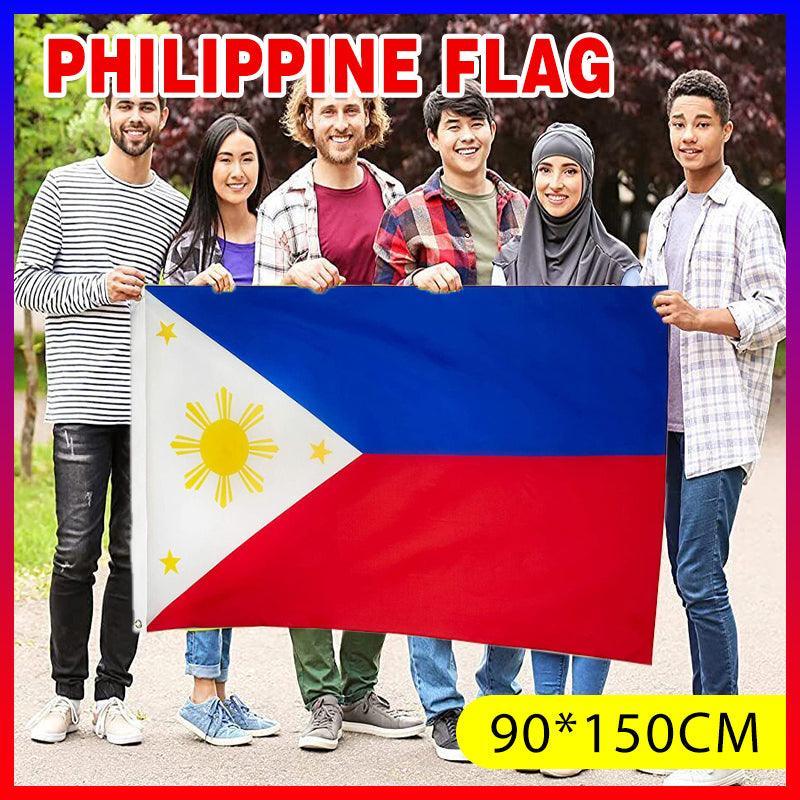 Outdoor Decorations & Lights: Large Philippines Flag 90 x 150 cm Outdoor Indoor Polyester with Eyelets