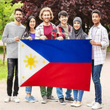 Outdoor Decorations & Lights: Large Philippines Flag 90 x 150 cm Outdoor Indoor Polyester with Eyelets