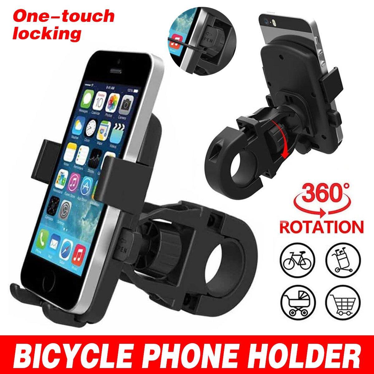 Laptop Stands: 360 Degree Rotation Phone Holder Handlebar Mount for Motorcycle and Bicycle