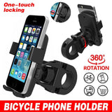 360 Degree Rotation Phone Holder Handlebar Mount for Motorcycle and Bicycle