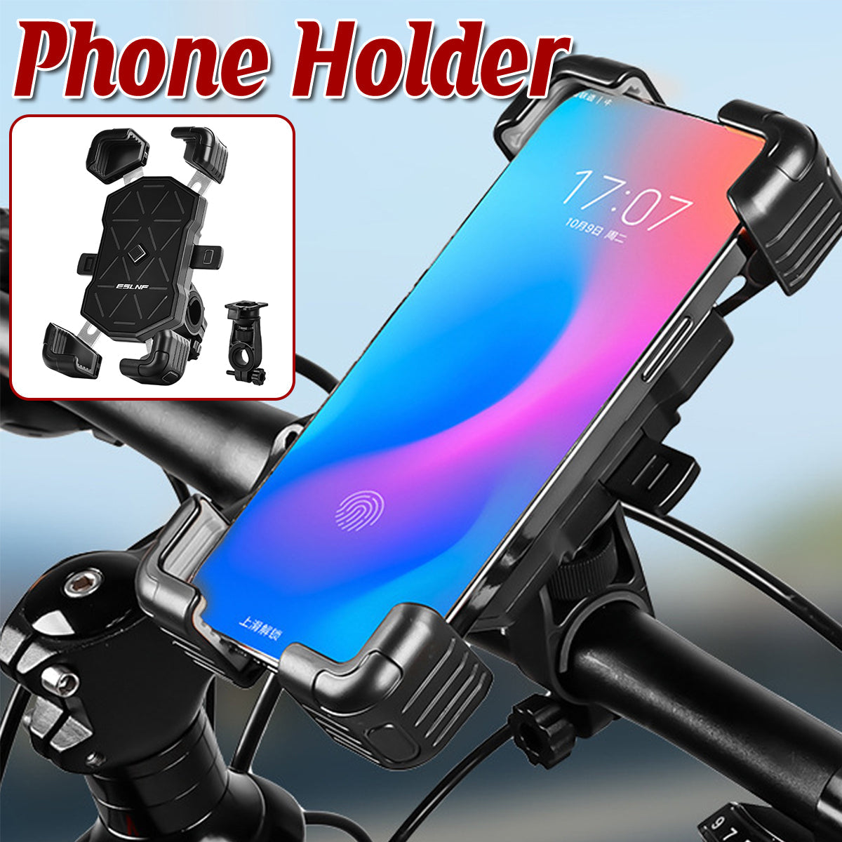 Laptop Stands: 360° Rotation Mobile Phone Holder Handlebar Mount For Motorcycle Bicycle Bike