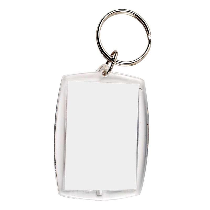Novelty Gifts: 10PCS Clear Acrylic Photo Keyring - DIY Picture Frame Keychain Gifts