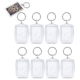 10PCS Clear Acrylic Photo Keyring - DIY Picture Frame Keychain Gifts