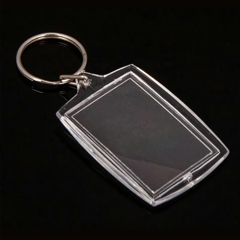 Novelty Gifts: 10PCS Clear Acrylic Photo Keyring - DIY Picture Frame Keychain Gifts