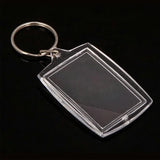 10PCS Clear Acrylic Photo Keyring - DIY Picture Frame Keychain Gifts