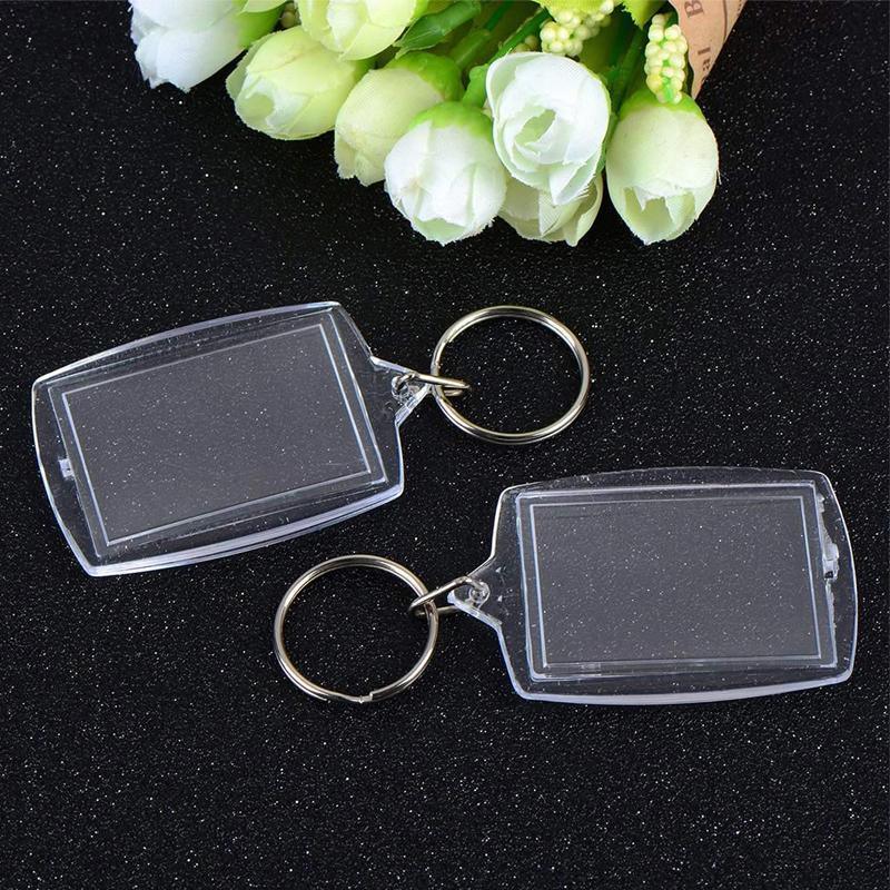 Novelty Gifts: 10PCS Clear Acrylic Photo Keyring - DIY Picture Frame Keychain Gifts